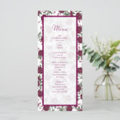 Menus de mariage Maroon Rose (Debout devant)