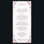 Menus de mariage ou d'événement élégant (Rose Dust<br><div class="desc">Regal Elegant Wedding ou Event Menus (Dusty Rose) : Ce menu mariage est simple avec un cadre vintage élégant. Il est installé dans un rose poussiéreux, mais vous pouvez changer la couleur de design à tout ce que vous voulez juste en changeant votre couleur arrière - plan. **COMMENT CHANGER VOTRE...</div>