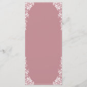 Menus de mariage ou d'événement élégant (Rose Dust (Dos)