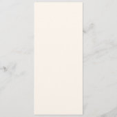 Menus de mariage romantiques crème et or (Dos)