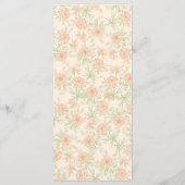 Menus de mariage Rose Pêche (Dos)