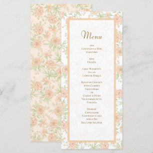 Menus de mariage Rose Pêche