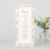 Menus de mariage Rose Pêche (Debout devant)