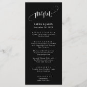 Menus de mariage rustiques à calligraphie simple (Devant)