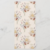 Menus de monogramme de Boho (Dos)