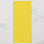 Menus de réception de mariage Brown et blanc jaune (Dos)