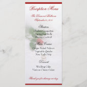 Menus de réception rose (Devant)