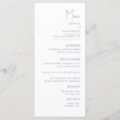 Menus for a modern wedding. (Devant)