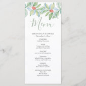 Menus Mariage de Noël aquarelle (Devant)