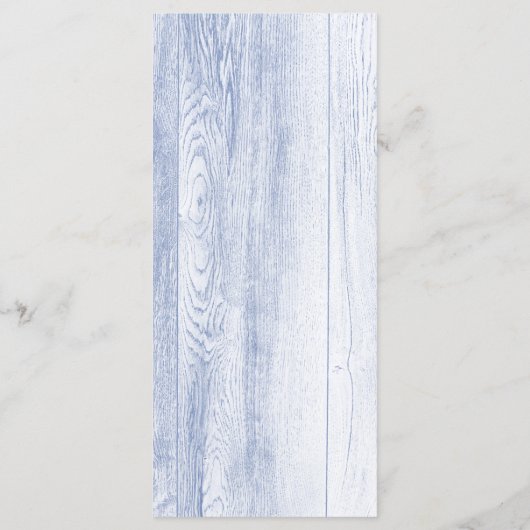 Menus Mariage de verdure peinte Dusty Bleu (Dos)