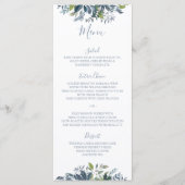 Menus Mariage de verdure peinte Dusty Bleu (Devant)
