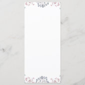 Menus Mariage moderne Dusty Blue et Mauve (Dos)
