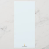 Menus mariage Simple Monogram Crest Blue (Dos)