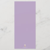 Menus mariage Simple Monogram Crest Lilac (Dos)