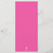 Menus mariage simple Monogramme Fuchsia rose (Dos)
