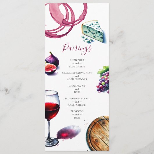 Menus mariages Amateurs de vin Dégustation (Devant)