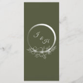 Menus Mariages minimaux d'olive bohème (Dos)