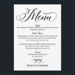 Menus mariages | Typographie moderne de luxe (Noir<br><div class="desc">Ce design moderne de typographie / calligraphie pourcentage comprend le mot "Menu" en haut dans un texte noir luxueusement élégant et adapté à un mariage royal ! La couleur de la conception est définie sur le noir, mais vous pouvez la changer à tout ce que vous voulez juste en changeant...</div>