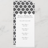 Menus marocains gris-foncé de mariage de motif (Devant / Derrière)