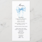 Menus pour une baby shower moderne. (Devant)