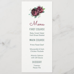 Menus Rose d'aquarelle