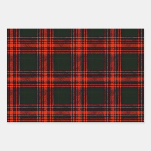 Menzies Antiek jagen Tartan Pset Pattern Inpakpapier Vel (Voorkant)