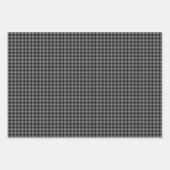 Menzies Black Scottish Tartan Pset Pattern Inpakpapier Vel (Voorkant 3)