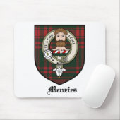 Menzies Clan Crest Badge Tartan Muismat (Met muis)