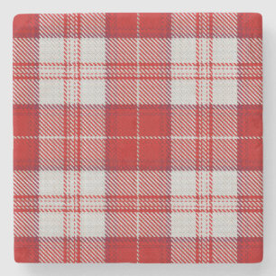 Menzies Red Tartan Stenen Onderzetter
