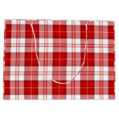 Menzies tartan red white plaid large cadeauzakje (Achterkant)