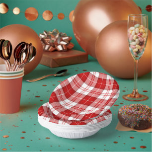 Menzies tartan red white plaid papieren kommen