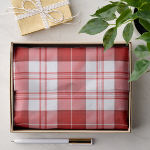Menzies tartan red white plaid tissuepapier