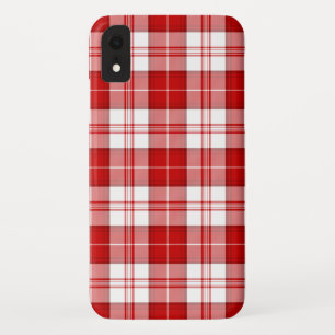 Menzies tartan rood wit geruit iPhone XR hoesje