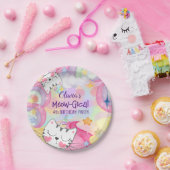 Meogisch caticorn verjaardagspapier bord (Feest)
