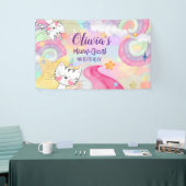 Meogisch caticorn verjaardagstanner spandoek (Beurs)