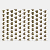 Meow Black Kitty Cat Fishbone Pattern Pink Inpakpapier Vel (Voorkant 2)