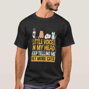 Meow Ca Kleine Stemmen In Mijn Hoofd Zwarte Kat T-shirt