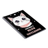 Meow Carnet avec chat mignon (Côté Droit)