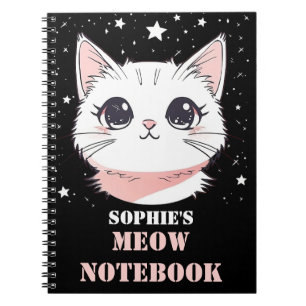 Meow Carnet avec chat mignon