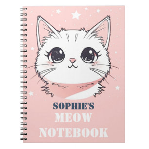 Meow Carnet avec chat mignon