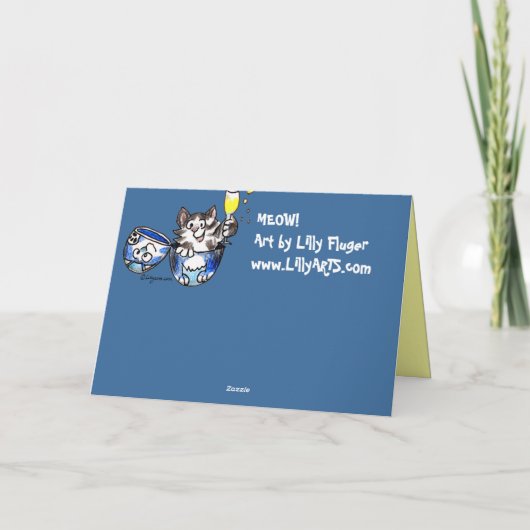 Meow ! Carte mignonne de chat (Dos)