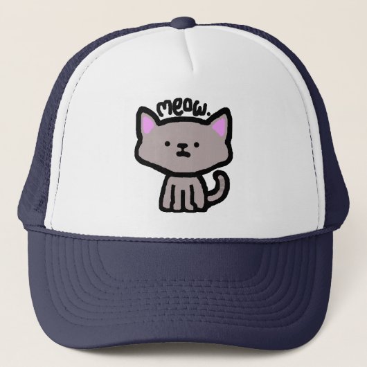 Meow. Casquette de chat (Devant)