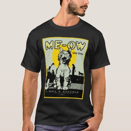 Meow Cat Art - T-shirt (Voorkant)