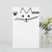 Meow Cat Briefpapier (Staand voorkant)