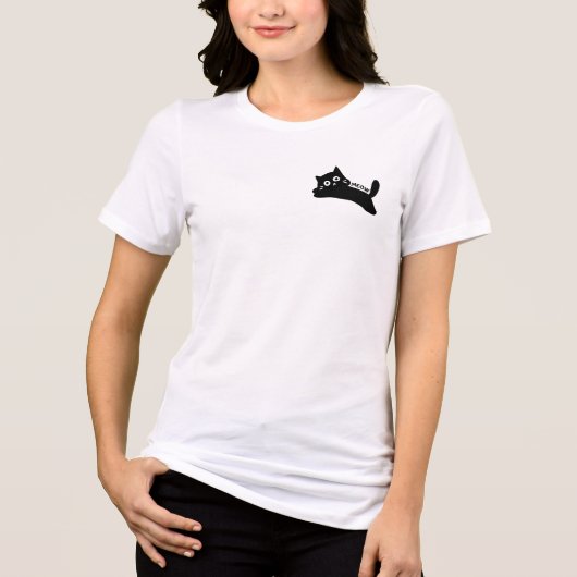 Meow Cat Shirt for Cat Lovers Comfortable (Voorkant)