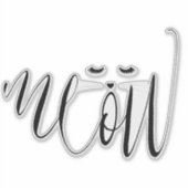 Meow Cat Sticker (Voorkant)