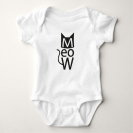 Meow Cat Typographic Romper