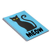 MEOW CHAT NOIR CARNET SPIRAL (Côté Droit)