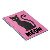 MEOW CHAT NOIR CARNET SPIRAL (Côté Droit)