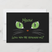 Meow Cute Cat Eyes Pet Party Invitation personnali (Devant)